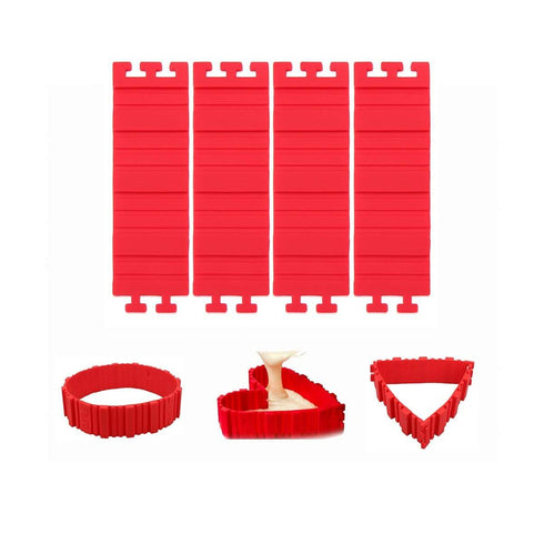 AussieSuperStore Homeware Supplies Non-Stick Flexible Silicone Bottomless Baking Cake Tin Tray Bake Snakes x 4 NonStick Flexible Silicone Bottomless Baking Cake Tin Tray Bake Snakes CBBAKESNAKE